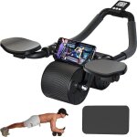 Rouleau dexercice pour abdominaux ab - double roue abdominale rebond automatique appareil abdo Rouleau dexercice pour abdominaux ab - double roue abdominale rebond automatique appareil abdo