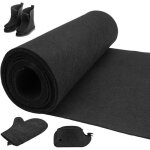 Rouleau de feutrine noire - dok - 30x250 cm - 3 mm �paisseur - facile � d�couper - surface lisse - lavable ...