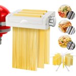 Rouleau  ptes et accessoire de coupe 3 en 1 pour batteurs sur socle kitchenaid rouleau  ptes un coupe ...