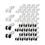 Rouleaux planeur de rideau 40 pi�ces crochet pergola rail rouleaux de rail de rideau roue de poulie en ...