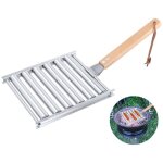 Rouleau à saucisses pour barbecue (1 pièce) - support à saucisses en acier inoxydable grille à hot - ... Rouleau à saucisses pour barbecue (1 pièce) - support à saucisses en acier inoxydable grille à hot - ...