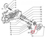 Roulement � aiguille daxe de roue rms pour piaggio 50 bravo 3 bk1212 12x18x12