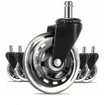 Roulettes de chaise de bureau - yyv - lot de 5 - 11x22 mm - silencieuses - pivotantes