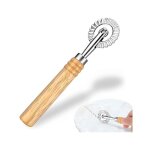 Roulette coupe pate patisserie roulette raviolis avec manche en bois coupe - ravioli pizza boulette dentelle ...