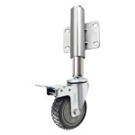 Roulettes pivotantes charge lourde de 100 mm roulettes de portail  ressort hauteur ajustable 60 mm roulettes ...