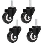 Roulettes pivotantes - kzq - chariot roulette tournante - charge 240 kg - tige m8 * 25mm - lot de 4