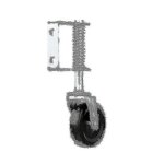 Roulette de portail � ressort silencieuse en caoutchouc robuste de 4 pouces rouleau de portail � ressort ...