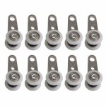 Roulettes pour portes coulissantes - aimoonsa - lot de 10 - m�tal & plastique - � 19 mm - charge 20 kg ...