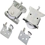 Roulette porte - coulissante placard - roulette pour fentres et portes coulissantes pack de 2 (argent). ...