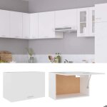 Roumeiarmoire suspendue - cabinet murale de cuisine / salon - lyon blanc 60 x 31 x 40 cm bois dingnierie ...