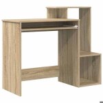 Roumei�table informatique pour �tudiants - bureau ch�ne sonoma 106x40x88. 5cm bois ding�nierie - 1 personne ...