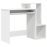 Roumeitable informatique pour tudiants - bureau avec tagre blanc 106x40x88. 5cm bois dingnierie ...