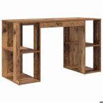 Roumeitable informatique pour tudiants - bureau avec rangement bois ancien 130x505x75cm - 1 personne ...