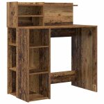 Roumeitable informatique pour tudiants - bureau avec rangement bois ancien 90x48x1015cm - 1 personne ...