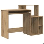 Roumeitable informatique pour tudiants - bureau avec rangement chne artisanal 120. 5x44x88. 5cm - ...