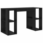 Roumeitable informatique pour tudiants - bureau avec rangement chne noir 130x505x75cm - 1 personne ...