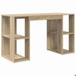 Roumei®table informatique pour étudiants - bureau avec rangement chêne sonoma 130x505x75cm - 1 personne ... Roumei®table informatique pour étudiants - bureau avec rangement chêne sonoma 130x505x75cm - 1 personne ...