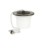 Rousseau - bonde � bouchon - sans trop plein pour �vier inox perc� - � 50 mm - chrom�