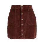 Roxy - jupe en velours ctel - marron - xl - marron - jupes femme