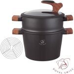 Couscoussier - royal swiss - 65 l - acier inoxydable - compatible induction - couvercle hermtique