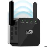 Rpteur wifi 300mbps - amplificateur rj45 24ghz noir - signal stable accessoires de robot de nettoy