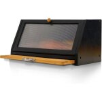 Rteonline bo�te � pain en bois avec planche � d�couperbo�te de rangement en bambou pour painsel et poivre ...