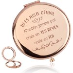 Rteonline cadeau femmemiroir de poche personnalis� de couleur or roseinspirant encouraging cadeauporte ...