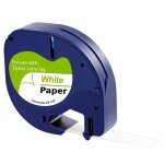 Ruban blanc - phonillico - 91200 - 12mm x 4m - compatible dymo letratag - tiquette papier
