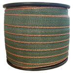 Ruban de cl�ture �lectrique premium - vert / orange - 200 m 42 mm 6 + 15 conducteurs - bande combin�e ...