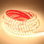 Ruban led 2m autocollant bande lumineuse a led adhesif etanche 120led / m rubans de blanc chaud strip ...