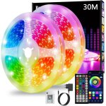 Ruban led 30mled chambrebande led lumineuse contr�l� par app bluetooth ou t�l�commande 44 touches (2 ...
