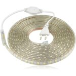 Ruban � led bande led etanche lumineux bandeau led 220v 5050 ip65 etanche bande strip led blanc chaud ...