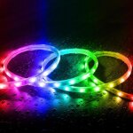 Ruban led ext�rieur solaire 24v dc smd2835 60 led / m 25m ip65 largeur 12mm coupe 100 cm rgb