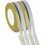 Ruban de nol 100m dor argent organza scintillant pour emballage cadeaux artisanat et dcorations de ...