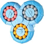 Rubiks cube rotatif - haricot magique - spinner bleu - jouet sensoriel