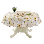 Ruibeauty nappe ronde en vinyle imperm�able et lavable pour cuisine et salle � manger (tournesol 183 ...