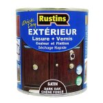 Rustins - extrieur lasure + vernis pour bois - schage rapide - chne fonc fini satin - 15m / l 500ml ...