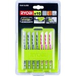 Ryobi - coffret 10 lames baonnettes scie sauteuse bois - plastique (6 / 10 / 14 tpi) et bimtal - rak10jsb ...