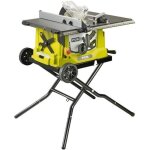 Ryobi - scie sur table 1 800 w - table alu + pitement retractable lame 254mm 48 dents guide parallle ...