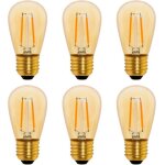 S14 ampoule led � filament vintage e27 1w amber edison remplacement 10w incandescence non dimmable blanc ...
