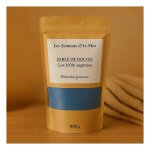 Sable de cire vgtale bleu 200g - kit bougie diy + 5mches - cration facile