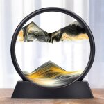 Sablier 3d en verre rond quicksand peinture pour decoration chambre et salon maison du bureau cadeaux ...