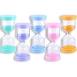 Sablier - cuneary - ensemble de 5 sabliers - multicolore - verre et plastique - minuterie de cuisine