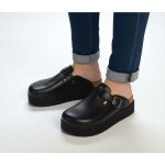 Sabot femme compens� en simili cuir noir sn900 39