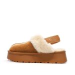 Sabots fourrs  lastique camel femme xti microfiber