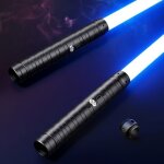 Sabre laser enfants et adultes - lightsaber lot de 2 - Épée laser à double lame avec 15 couleurs et effets ... Sabre laser enfants et adultes - lightsaber lot de 2 - Épée laser à double lame avec 15 couleurs et effets ...