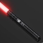 Sabre laser pe rvb 7 couleurs - poigne mtal modes sonores pour enfants / adultes cadeau 63cm noir ...