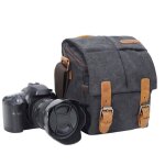 Sac pour appareil photo sac à bandoulière en toile vintage pour appareil photo garniture en cuir imperméablema ... Sac pour appareil photo sac à bandoulière en toile vintage pour appareil photo garniture en cuir imperméablema ...