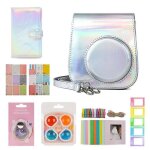 Sac pour appareil photo - fujifilm - instax mini 11 - cuir pu - argent - 7 pi�ces