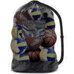 Sac à ballon grand sac en maille filet pour sac filet de nylon pliant rangement durable réutilisable Sac à ballon grand sac en maille filet pour sac filet de nylon pliant rangement durable réutilisable